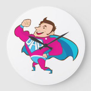 SUPER DAD GROßE WANDUHR
