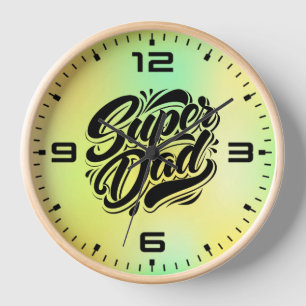 Super Dad Hero Schriftzug Design-67888 Uhr