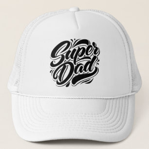 Super Dad Hero-Typografie-Design-67888 Kapuzenpull Truckerkappe