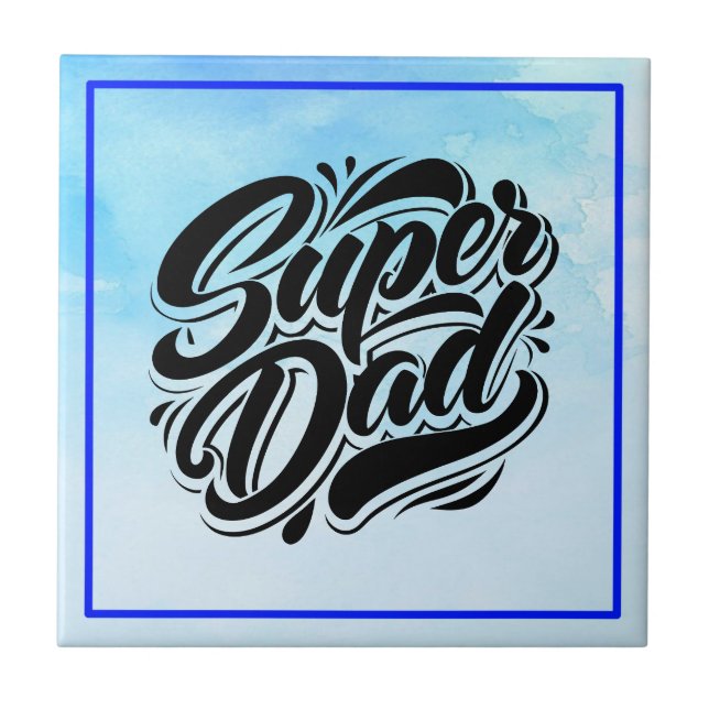 Super Dad Hero Typography Design-67888 Fliese (Vorderseite)