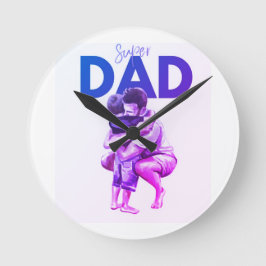 Super dad runde wanduhr