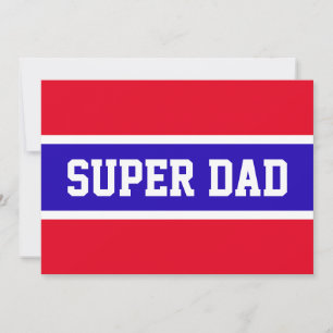 SUPER DAD Sportlich Helles Rot Weiß Blau Streifen
