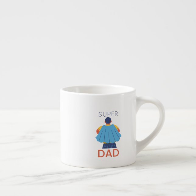 Super-Dad-Superhelden-Umhang-Kaffeetasse Espressotasse (Rechts)