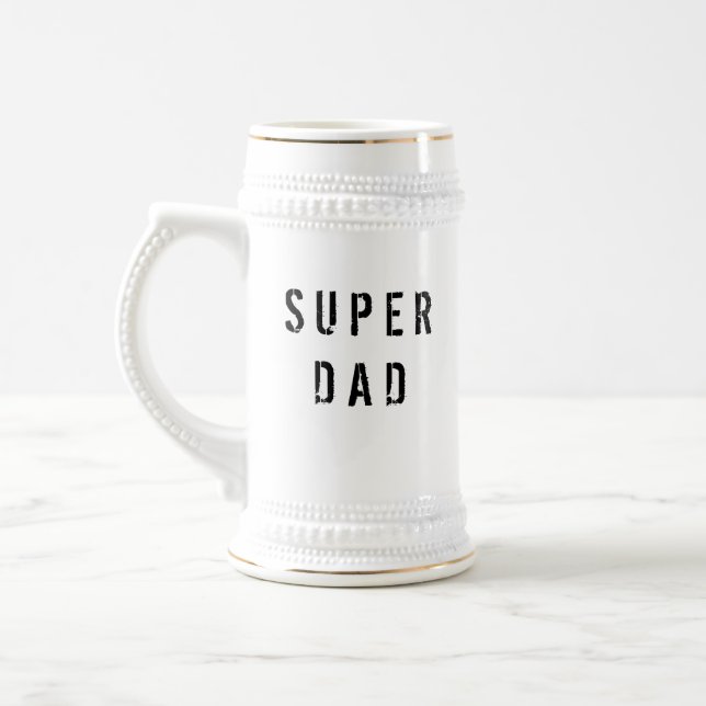 Super dad Text Bierglas (Links)