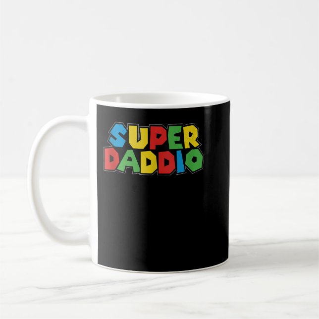 Super Daddio Funny Gamer Vater Fathers Day Video G Kaffeetasse (Links)