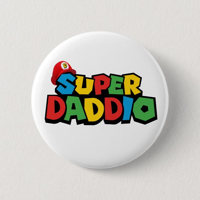 Super Daddio für den besten Papa Button (Vorderseite)