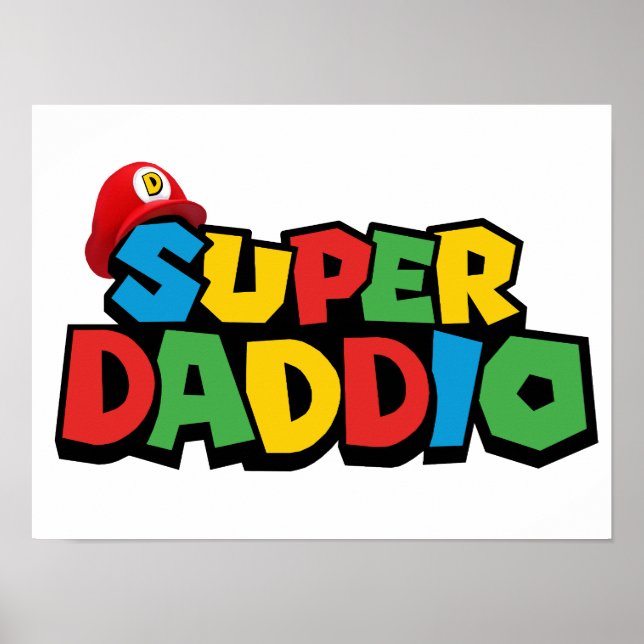 Super Daddio für den besten Papa Poster (Vorne)