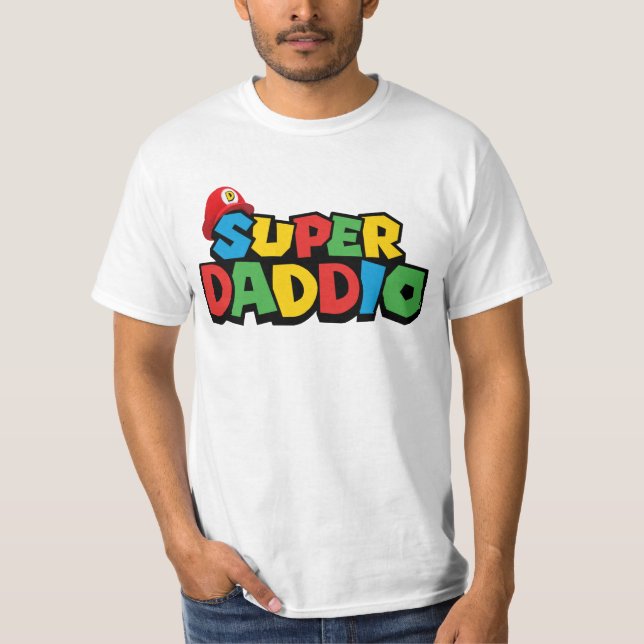 Super Daddio für den besten Papa T-Shirt (Vorderseite)
