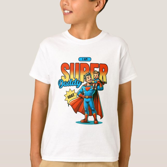  Super Daddy - bester Papa T-Shirt (Vorderseite)