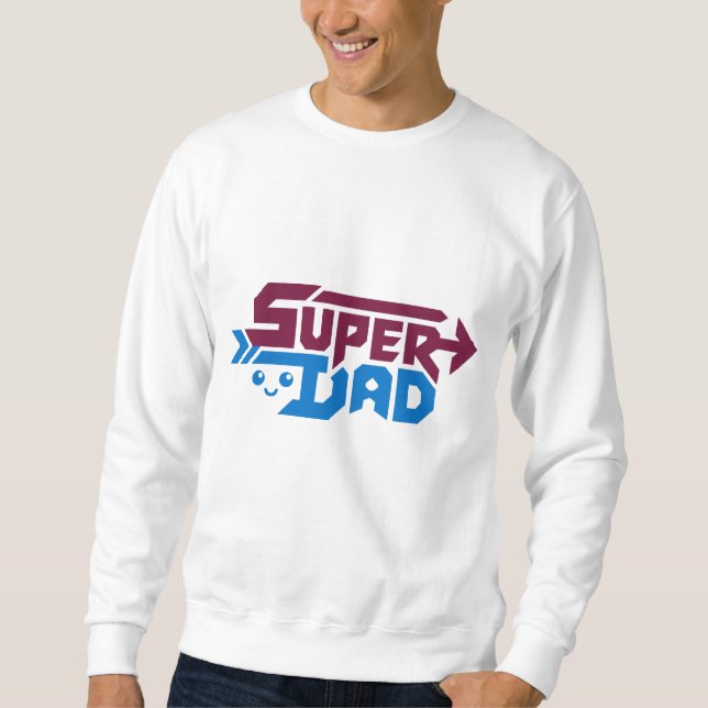 Super-Daddy-Gamer-Geschenk – Süß Retro Sweatshirt (Vorderseite)