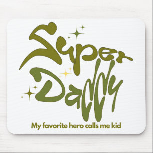 Super-Daddy-Held für Kinder Mousepad