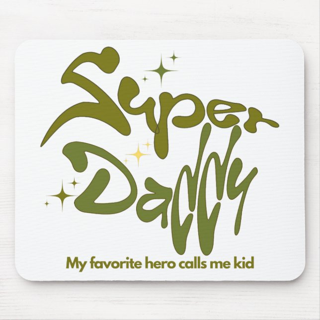 Super-Daddy-Held für Kinder Mousepad (Vorne)