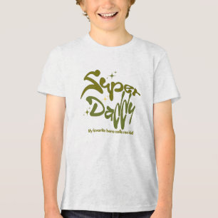 Super-Daddy-Held für Kinder Tri-Blend Shirt