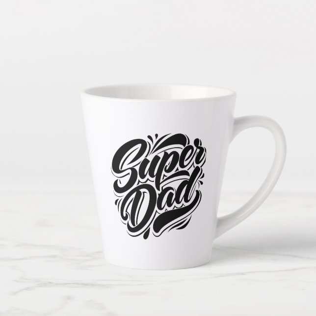Super-Daddy-Held-Typografie-Design-67888 Milchtasse (Rechts)