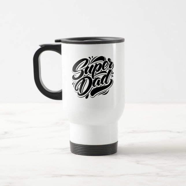 Super-Daddy-Held-Typografie-Design-67888 Reisebecher (Links)