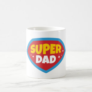 Super-Daddy Retro-Superhelden-Abzeichen Kaffeetasse