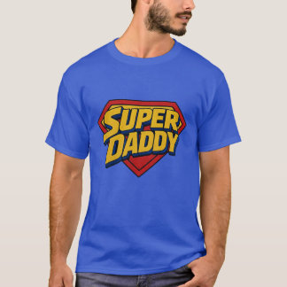 Super-Daddy-Schild – T-Shirt im Stil eines Comic-H