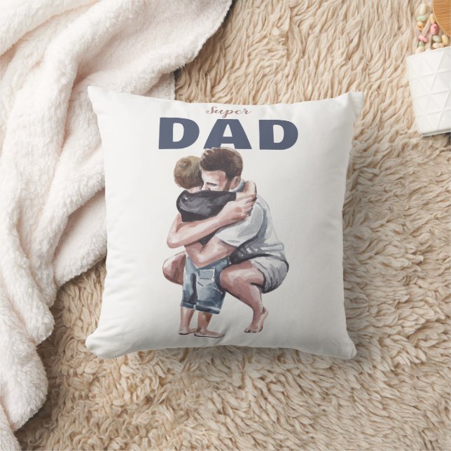 Super-Daddy-Wasserfarben-Design Kissen (Decke)