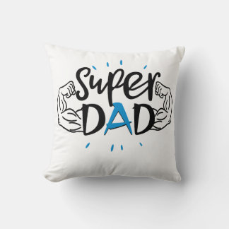 Super-Daddy-Wurfkissen – Gemütliches Vater-Geschen Kissen