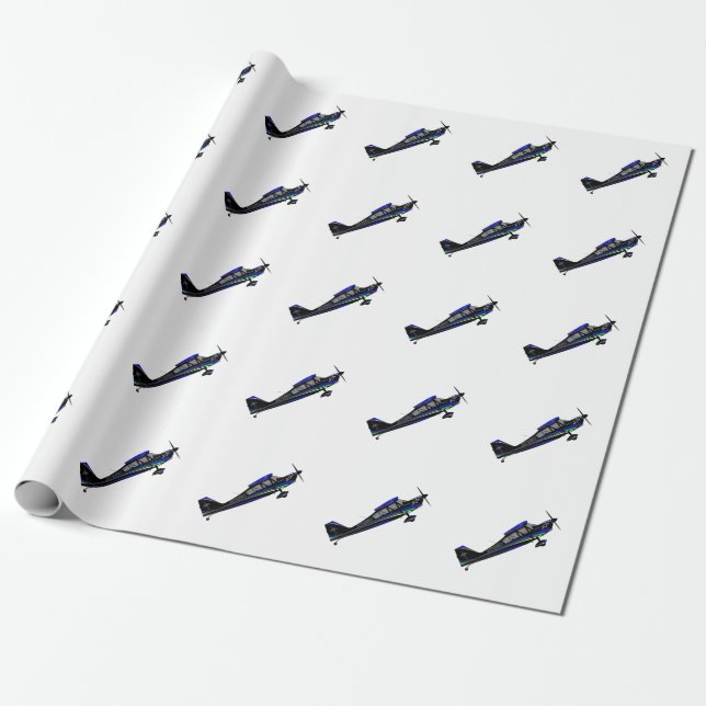 Super Decathlon mit Black Scheme Wrapping Paper Geschenkpapier (Ungerollt)