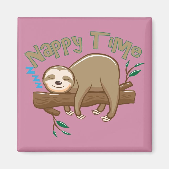 Super Delightful Baby Sloth Magnet (Vorne)