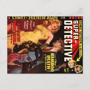 Super Detective #2 Mai 1950   Coole Noir Art Postkarte