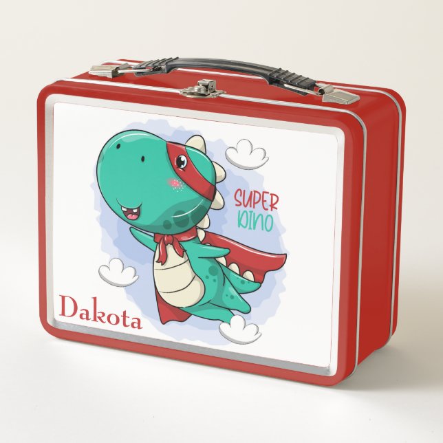 Super Dino Metall Brotdose (Vorderseite)