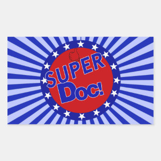 SUPER DOC - ARZT - PHYSIZISCH RECHTECKIGER AUFKLEBER