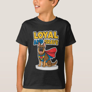 Super Dog Loyal und Brave Artwork T-Shirt