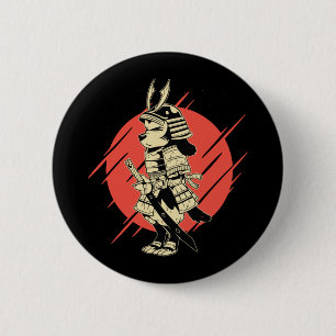 Super Dog Samurai Warrior Button