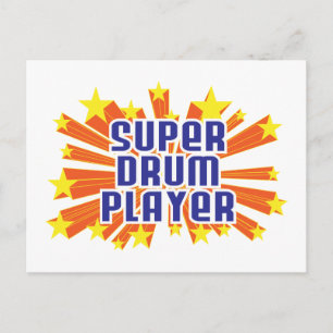Super Drum Player Postkarte