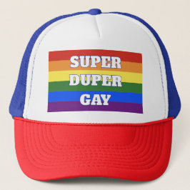 Super Duper Gay Trucker Hat Truckerkappe