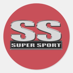 super duper Sport rot Runder Aufkleber