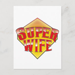 Super Ehefrau Postkarte
