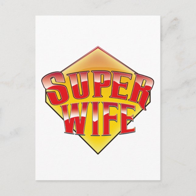 Super Ehefrau Postkarte (Vorderseite)