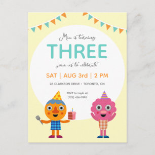 Super Einfach   Nudel und Freunde Gelener Geburtst Postkarte