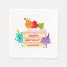 Super einfache Hummel Zahlen Geburtstagskuchen Serviette