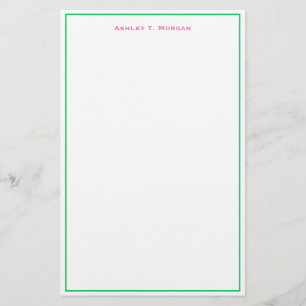 Super Einfachheit Hot Pink Emerald White DIY Frame Briefpapier