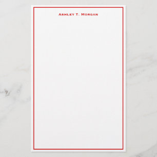 Super Einfachheit Rot Personalisierter DIY-Rahmen Briefpapier