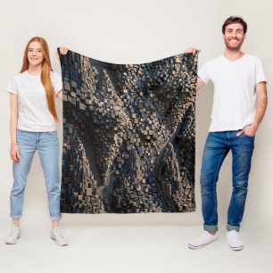 Super extrudierter Mikro-Würfel-3D-Mosaik Fleecedecke