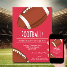 Super Fan Football Game Red Party