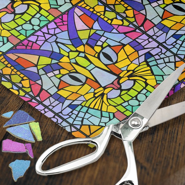 Super-farbige Katzen - Mosaik-Kätzchen dekoupage Seidenpapier (Von Creator hochgeladen)