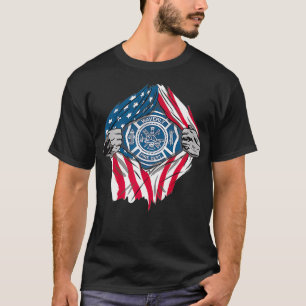 Super Firefighter First Responder Held - US-Flagge T-Shirt