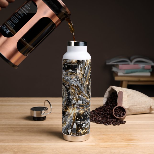 Super Flasher Spiral Oder Silber Trinkflasche (Kaffee)