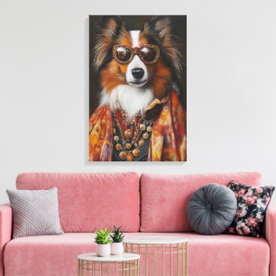 Super Fly Shetland Sheepdog   Sheltie Leinwanddruck
