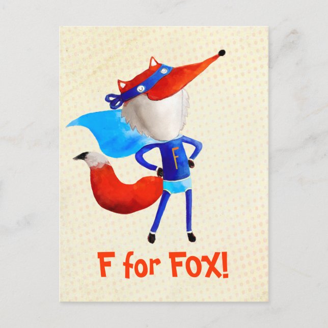 Super Fox Postkarte (Vorderseite)