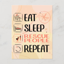 "Super-Friseur / Friseur-Stylistin" Friseur-Salon- Postkarte