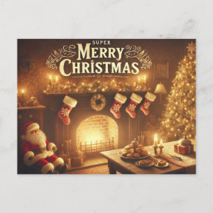 Super Frohe Weihnachten Postkarte