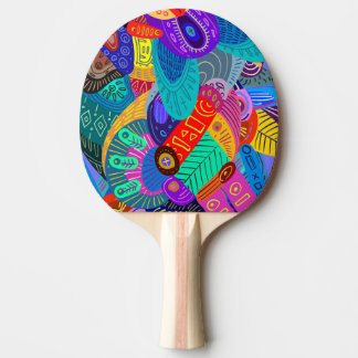 Super Fun & farbenfrohe Abstraktion Design Tischtennis Schläger