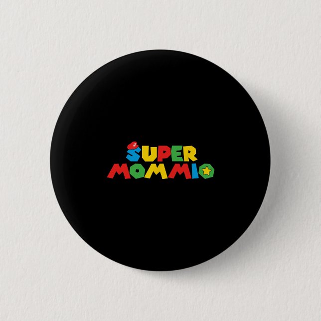 Super Gamer Mutter Unleashed feiert mütterliche Ma Button (Vorderseite)